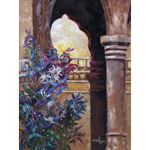 Ashraf, 18 x 24 Inch, Oil on Canvas, Floral Painting, AC-ASF-011